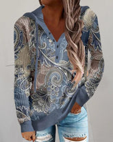 Huvtröja med paisleytryck